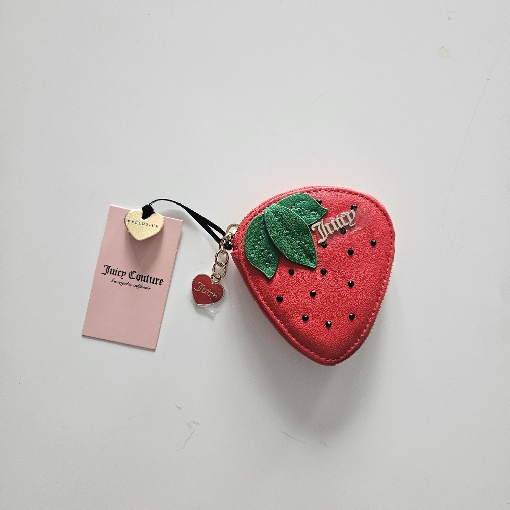 NWT Juicy Couture Sweet Juicy Strawberry Coin Pouch/Purse